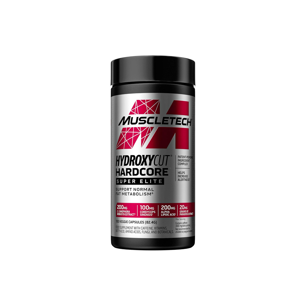 MuscleTech Hydroxycut Hardcore Super Elite, Supports Fat Metabolism, Alertness and Performance Increases, Alpha Lipoic Acid, 100 Capsules