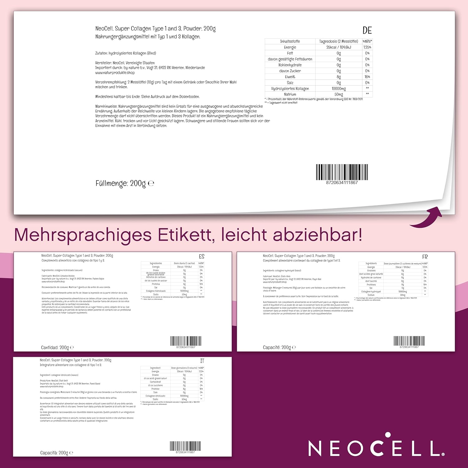 Neocell, Super Collagen Peptides-3