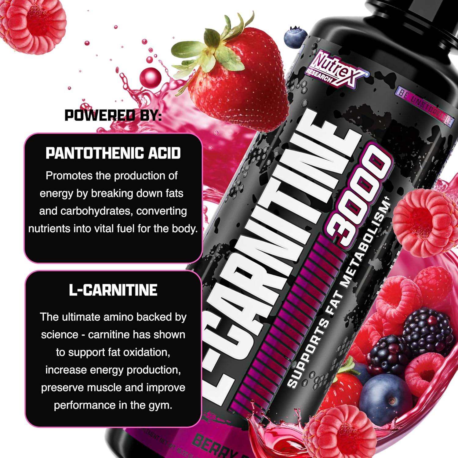  GAT Sport L-Carnitine 3000mg Liquid  : -  (Liquid L- Carnitine)  : 3000mg     : Mixed Berry    :  32    : 