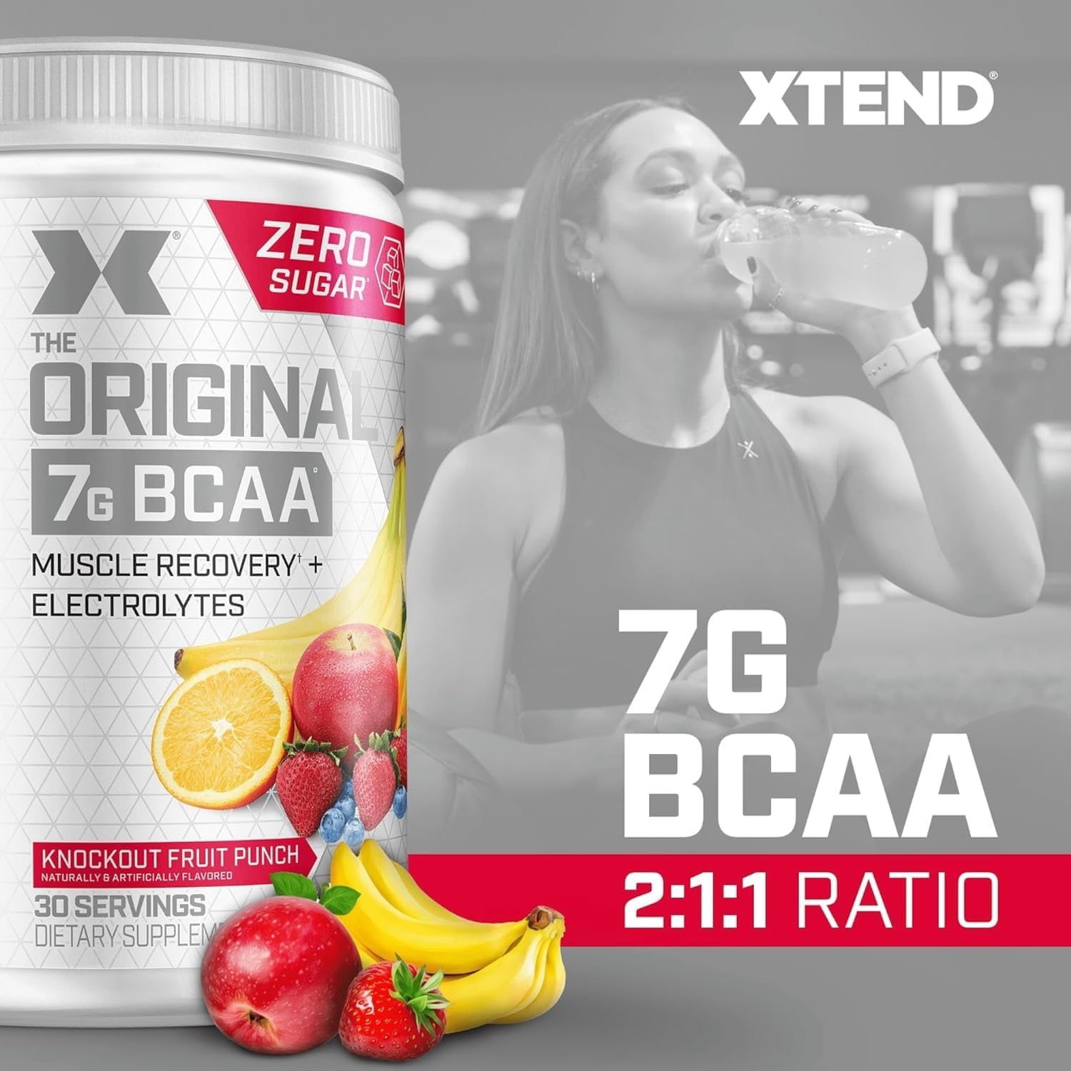 Xtend XTEND Original BCAA Powder 7g BCAA and 2.5g L-Glutamine, Sugar Free Post Workout Muscle Recovery Drink with Amino Acids for Men & Women, 30 Servings-3